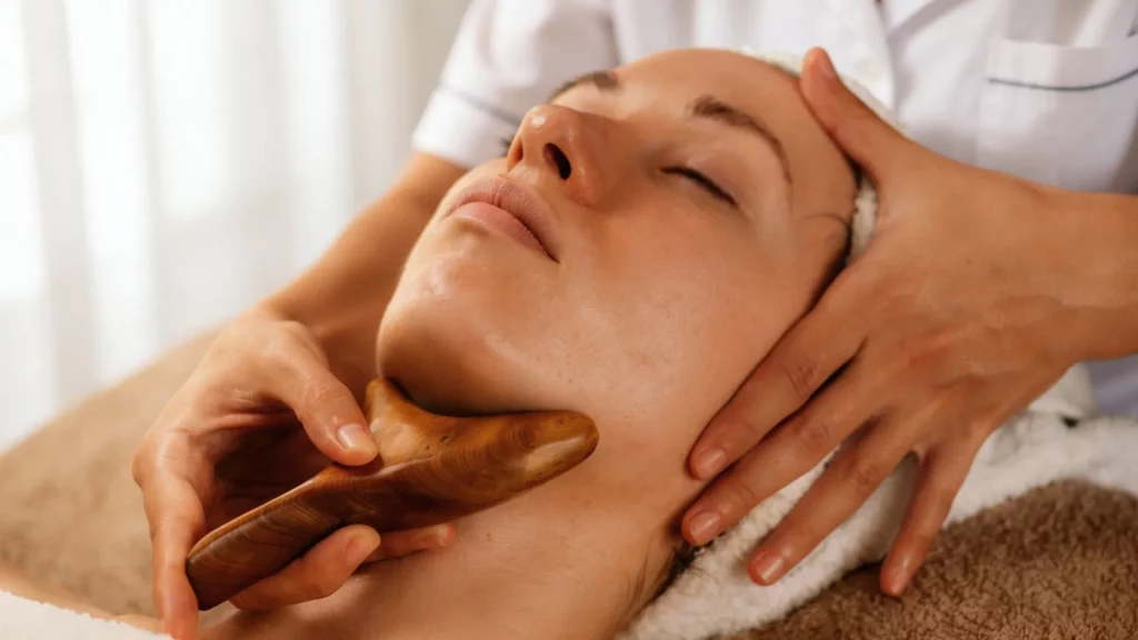 Maderoterapia facial en clínica estética en Málaga para reafirmar el rostro y estimular la circulación natural