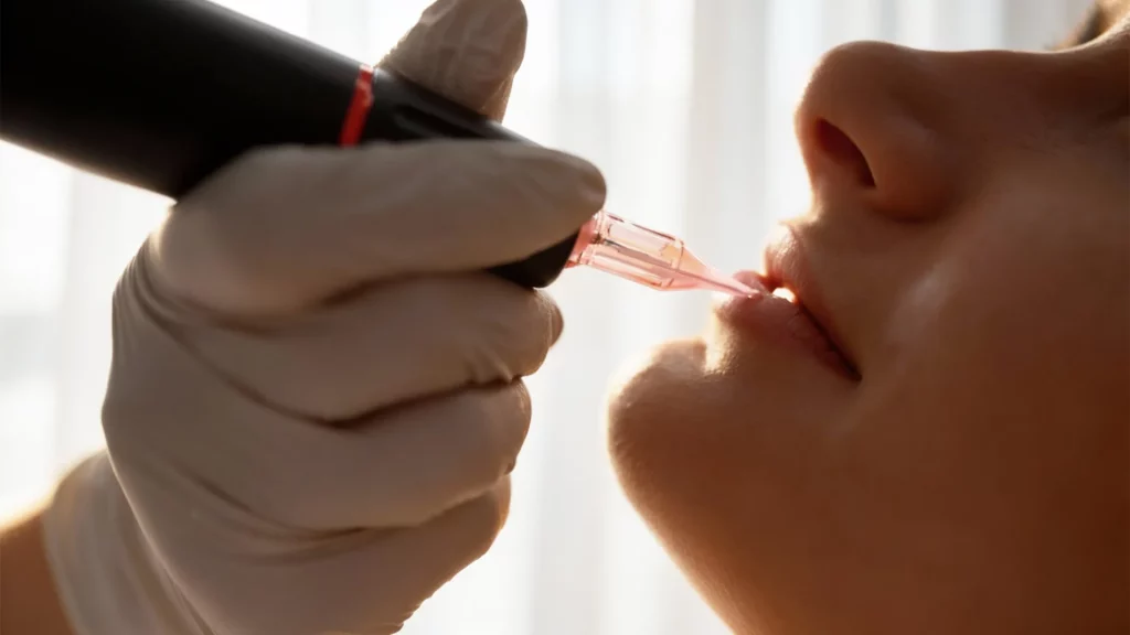 Tratamiento Nano-Lips con microneedling en clínica estética en Málaga para hidratar y revitalizar los labios