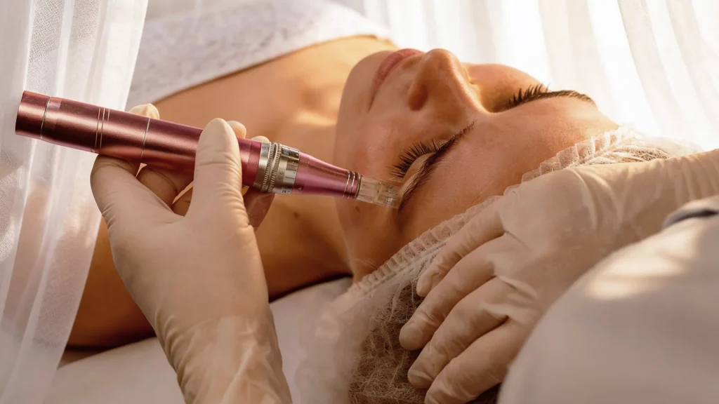 Tratamiento especial de contorno de ojos con microneedling en clínica estética en Málaga para ojeras y líneas finas